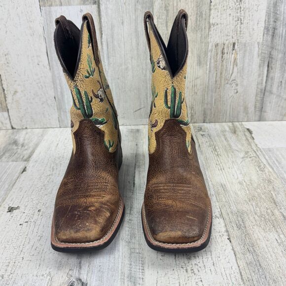 Ariat Kids Round Up Wide Square Toe Western Boot (Little Kid/Big Kid)a size 3 - Picture 2 of 10